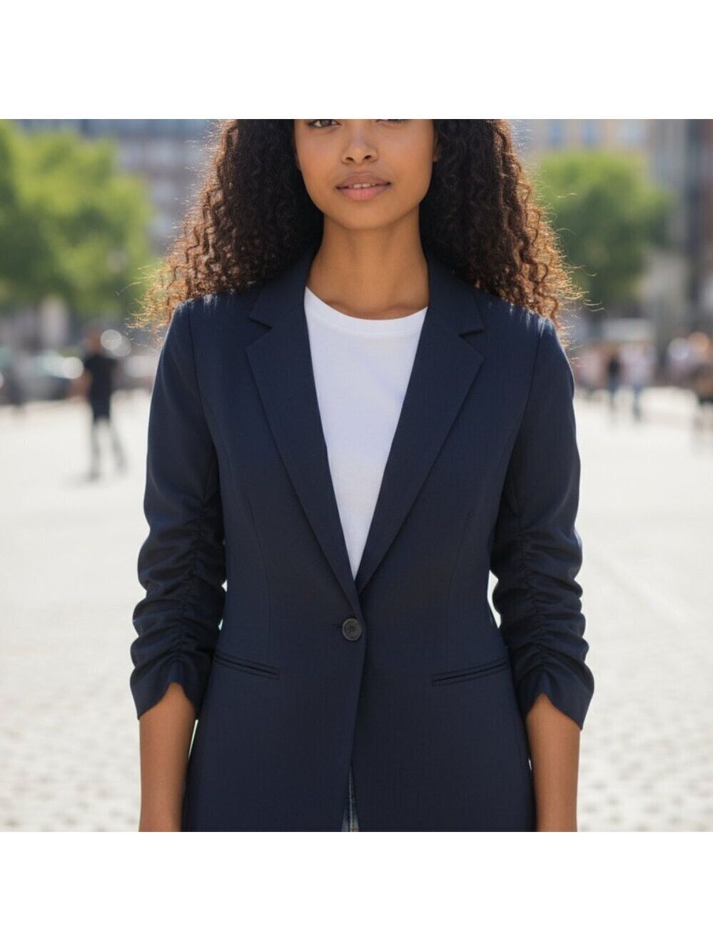 Vintage Elizabeth & James Navy Blue Blazer Size 2